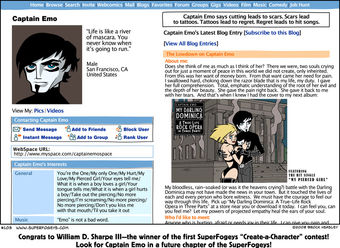 103 – WebSpace Page: Captain Emo