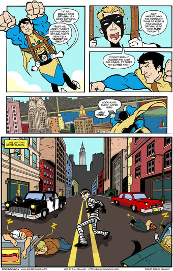 SF Origins: The Society of Heroes, Pg. 4 “Arrival in New York”