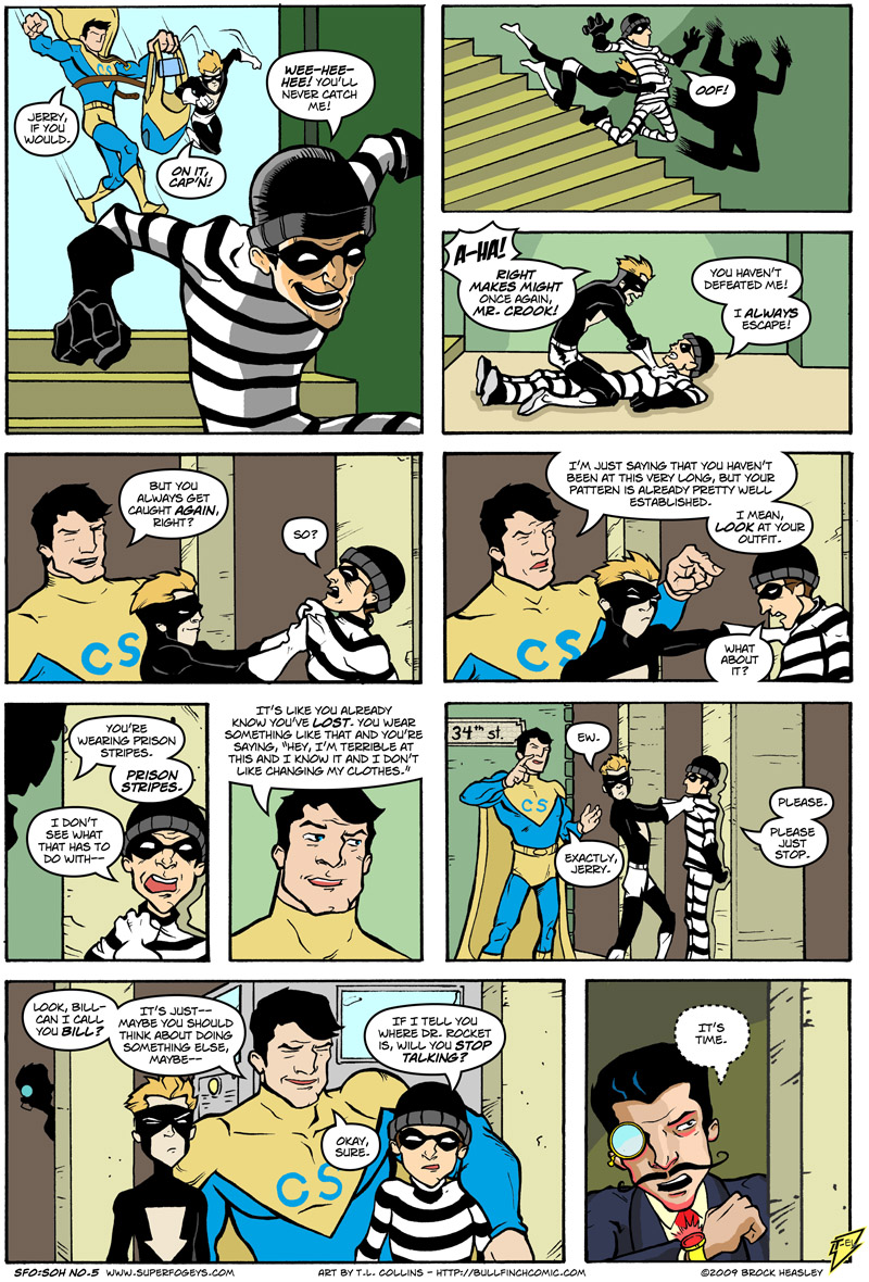 SF Origins: The Society of Heroes, Pg. 5 “Prison Stripes”