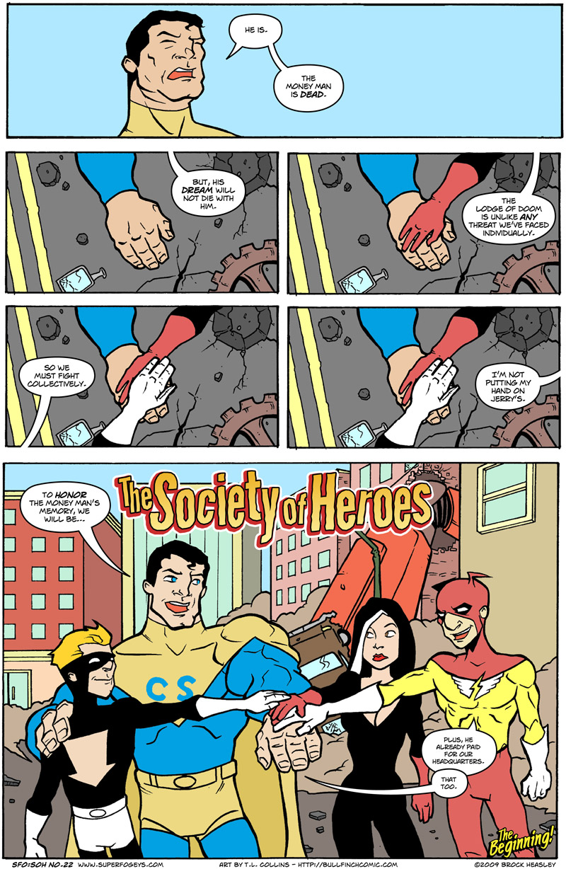 SF Origins: The Society of Heroes, Pg. 22 “The Society of Heroes”