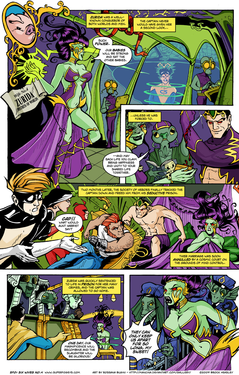 SF Origins: The Six Wives of Captain Spectacular, Pg. 4 “Zurida, Mistress of Worlds”